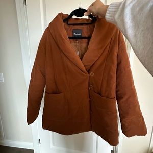 Madewell rust coat size small NWT